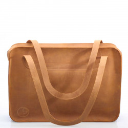 ZIP BAG - leather bag with felt inlay for 13" laptops - made in Germany - available in black, dark brown and camel